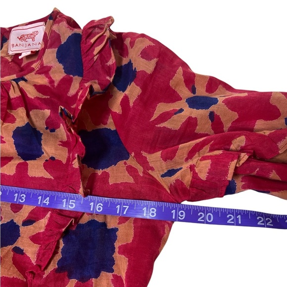 Banjanan Margot Shibori Clamp Dye Geometric Print Blouse - Picture 8 of 16